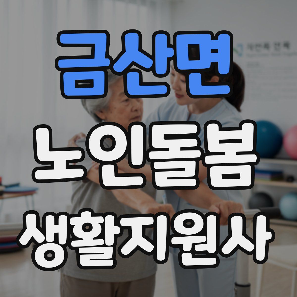 금산면 노인돌봄생활지원사 자격증