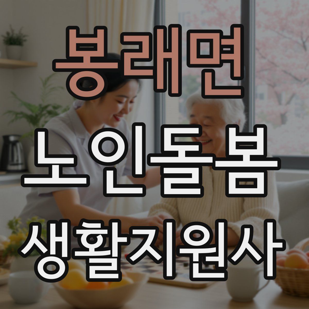 봉래면 노인돌봄생활지원사 자격증