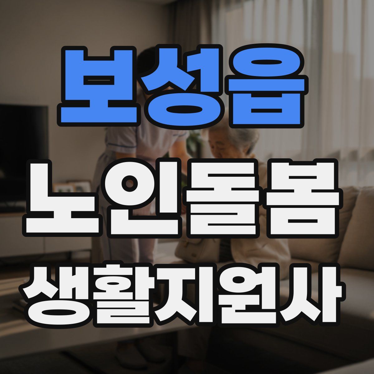 보성읍 노인돌봄생활지원사 자격증