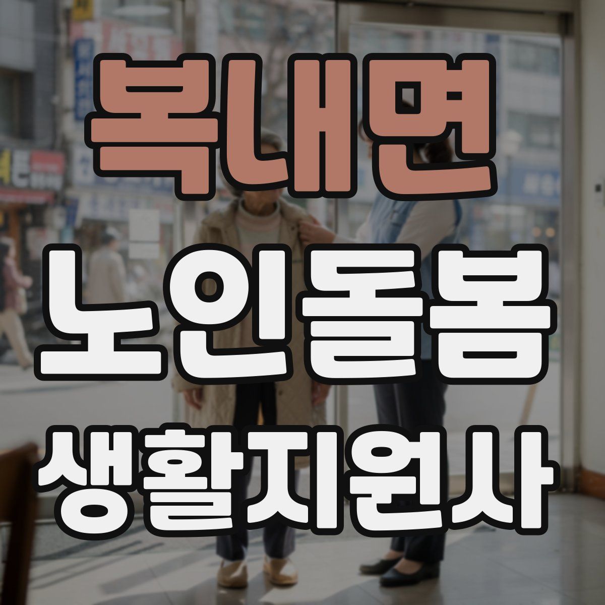 복내면 노인돌봄생활지원사 자격증