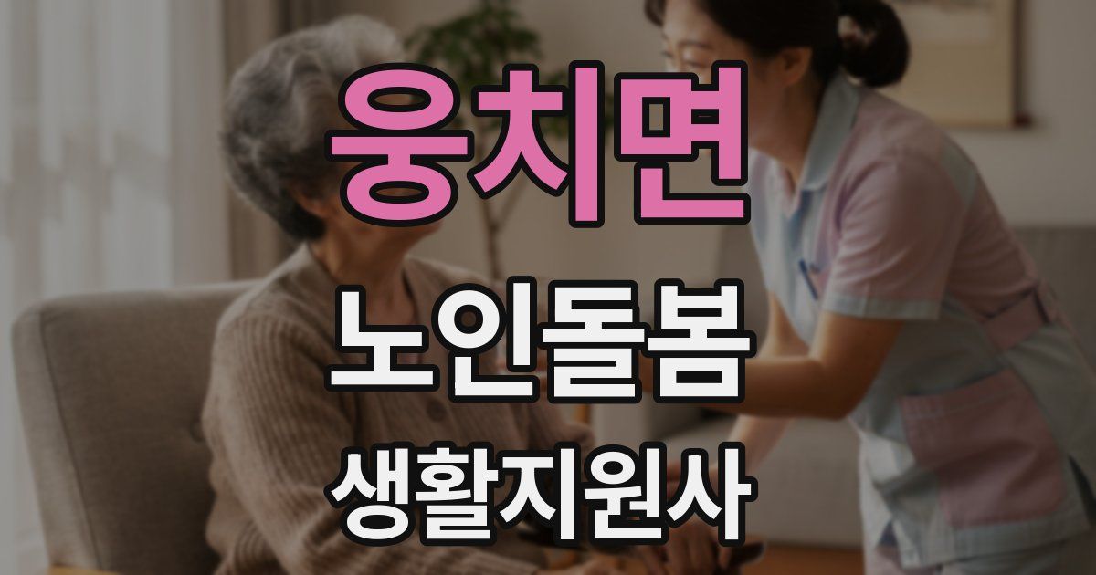 웅치면 노인돌봄생활지원사 자격증