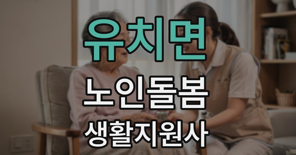 유치면 노인돌봄생활지원사 자격증