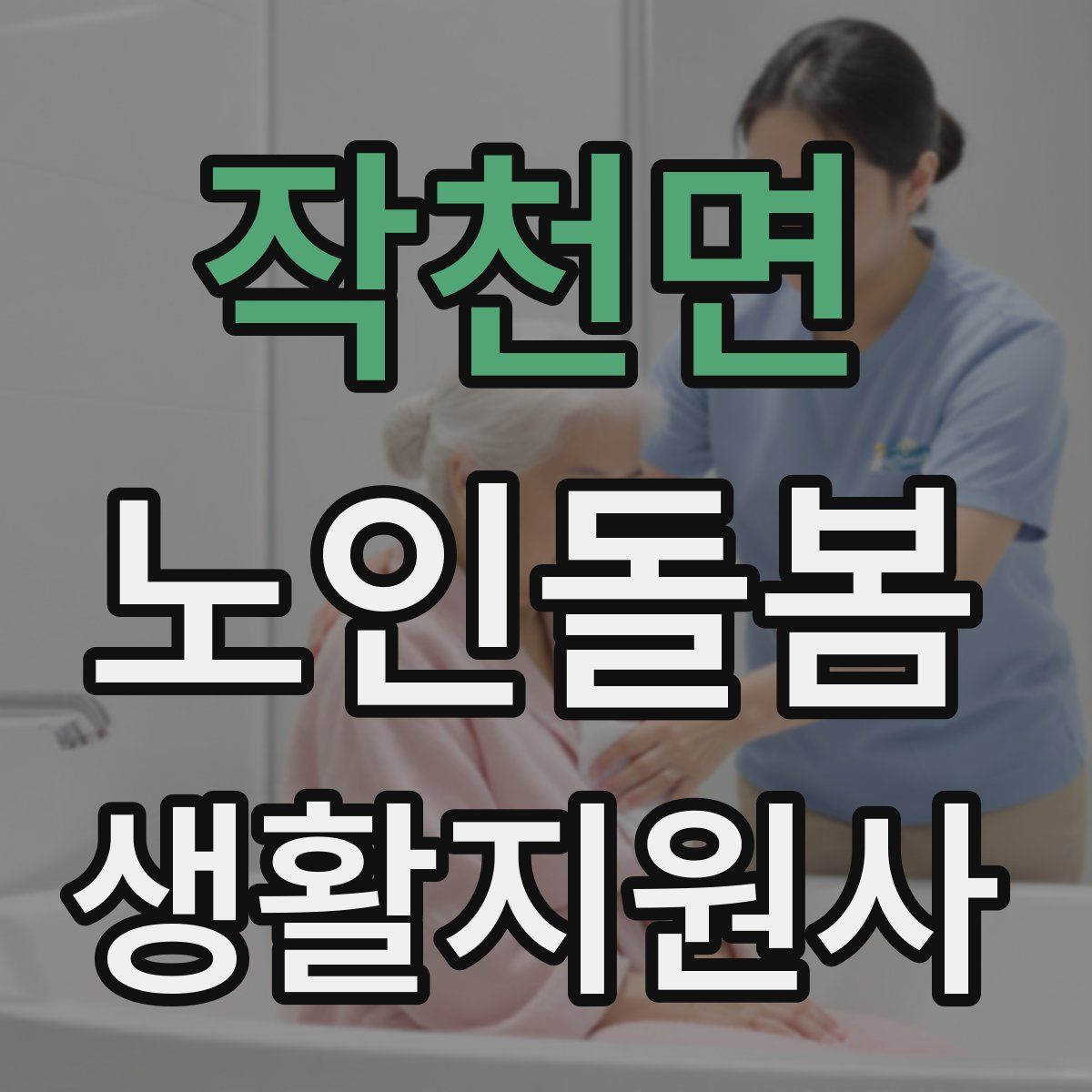작천면 노인돌봄생활지원사 자격증