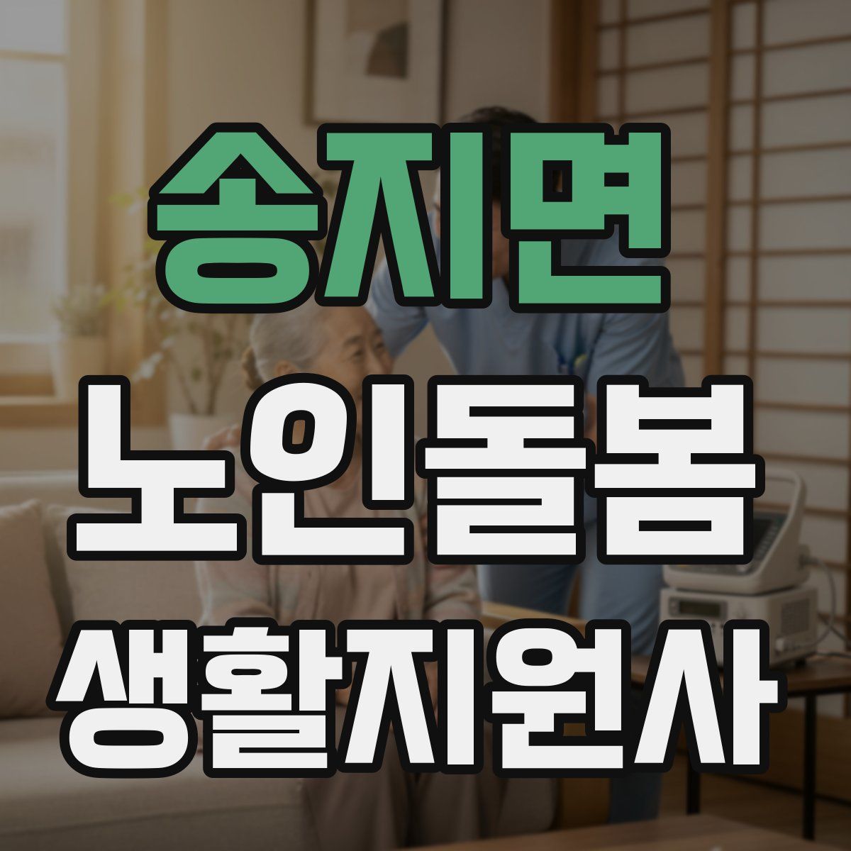 송지면 노인돌봄생활지원사 자격증