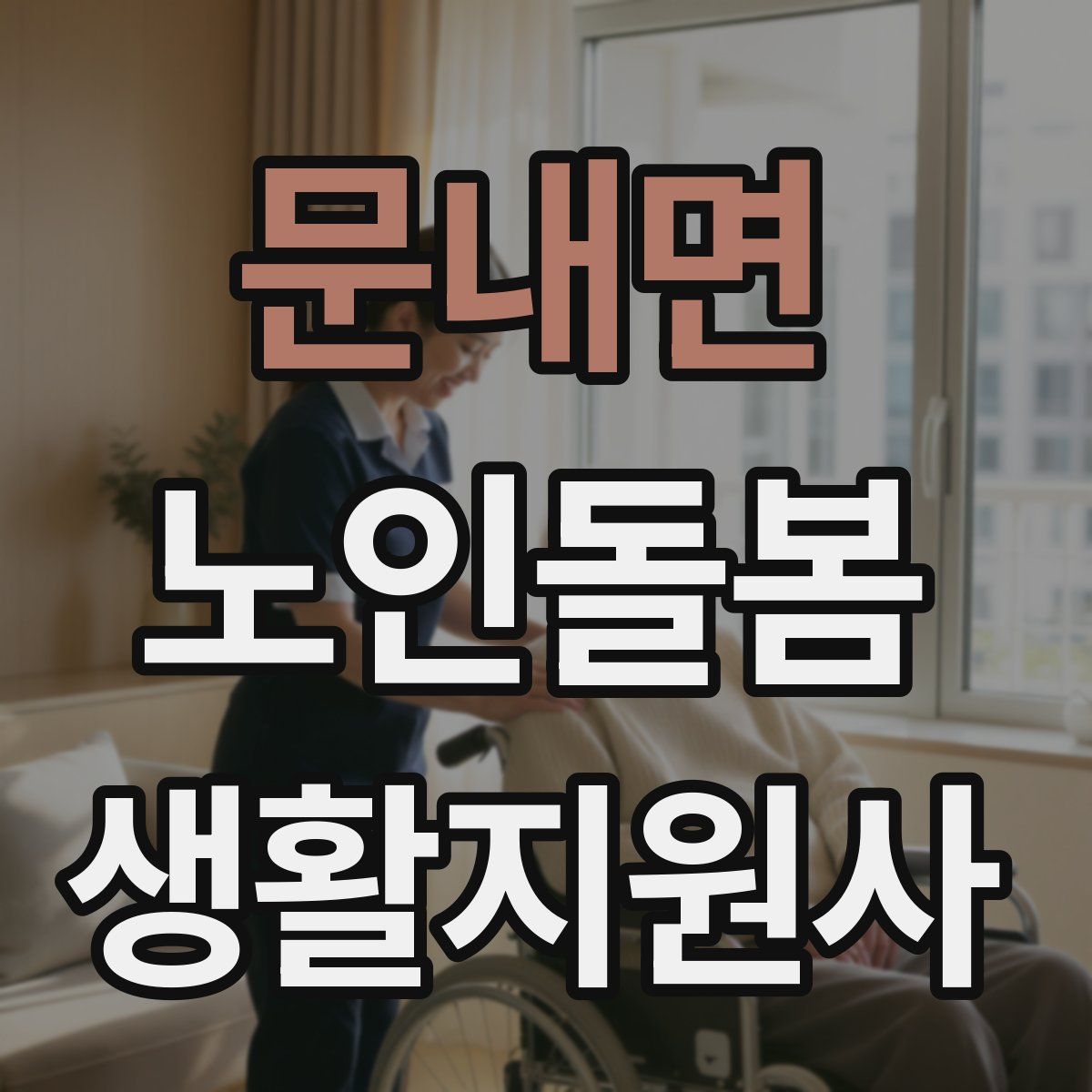 문내면 노인돌봄생활지원사 자격증