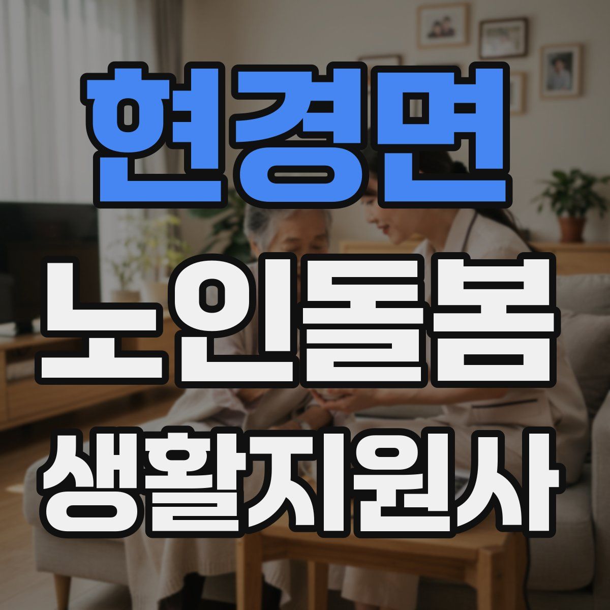 현경면 노인돌봄생활지원사 자격증