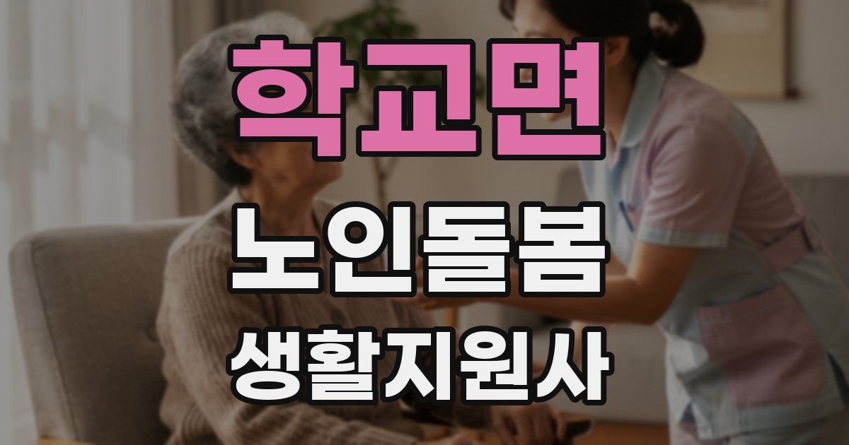 학교면 노인돌봄생활지원사 자격증