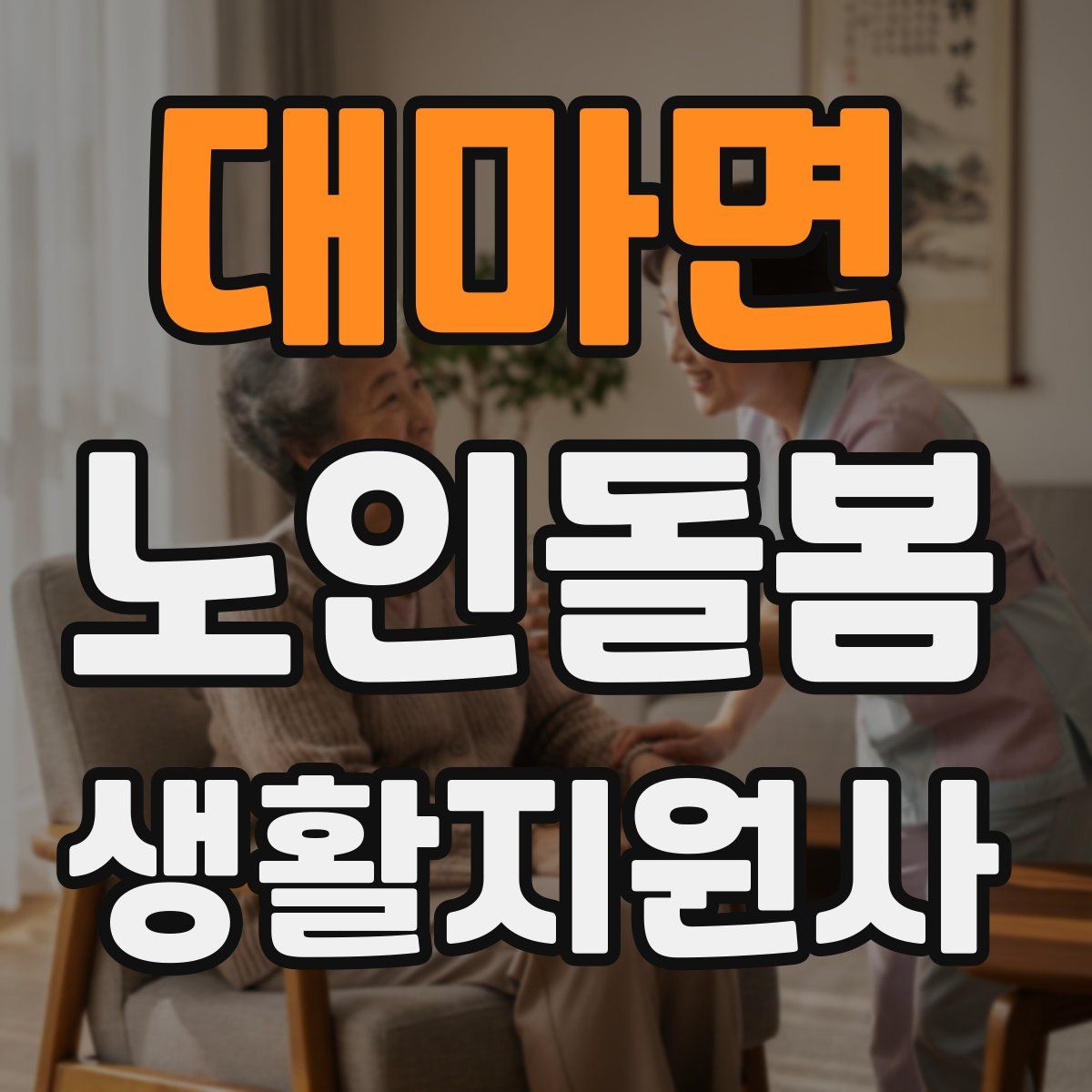 대마면 노인돌봄생활지원사 자격증