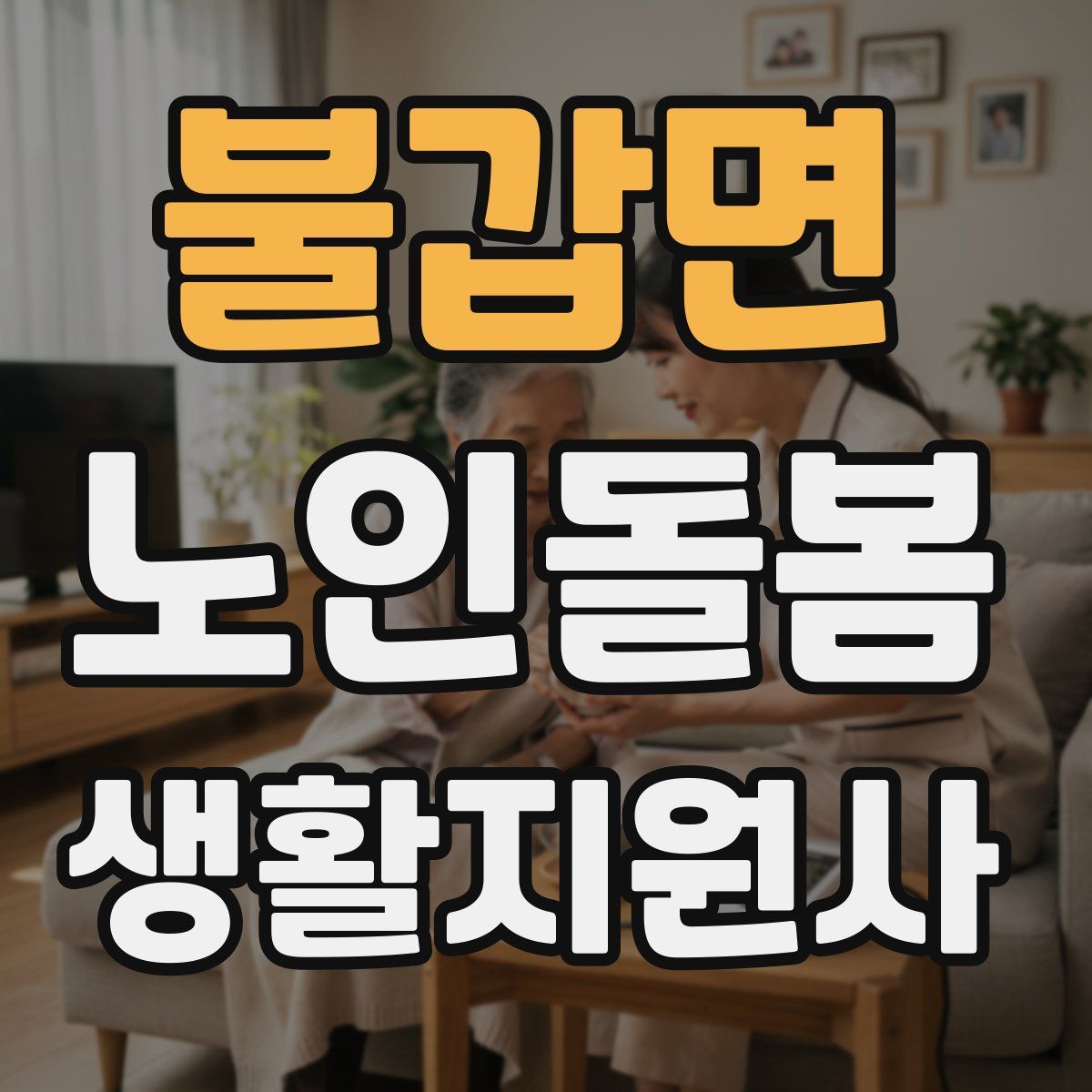 불갑면 노인돌봄생활지원사 자격증