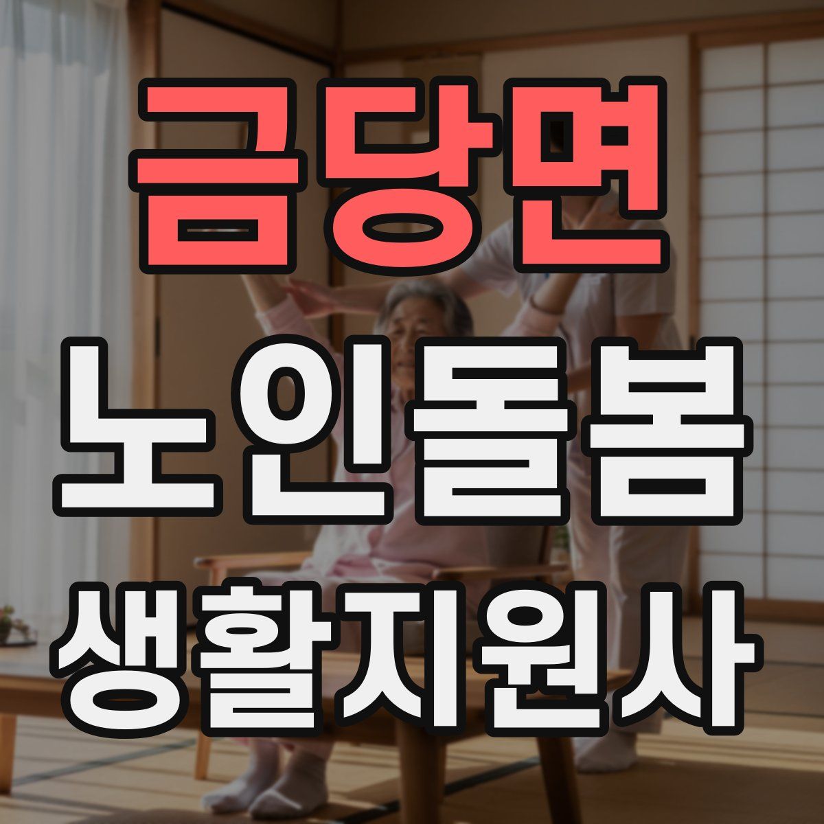 금당면 노인돌봄생활지원사 자격증