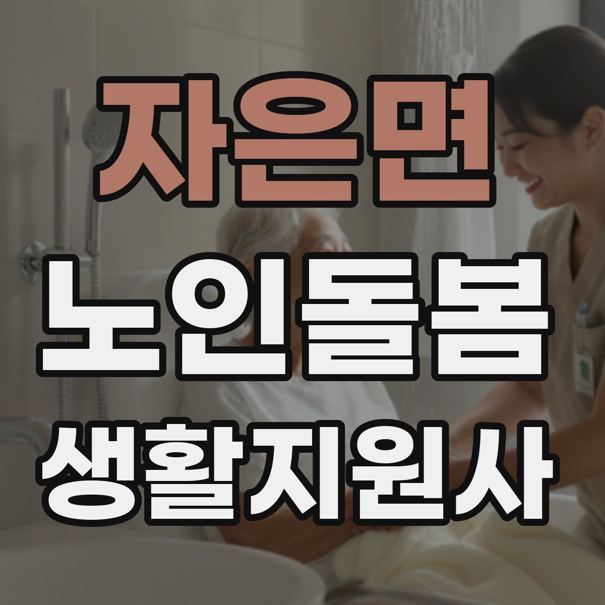 자은면 노인돌봄생활지원사 자격증