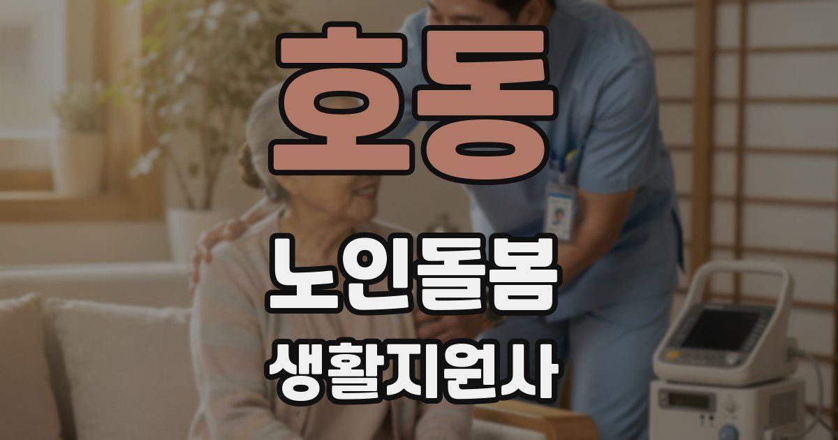 호동 노인돌봄생활지원사 자격증