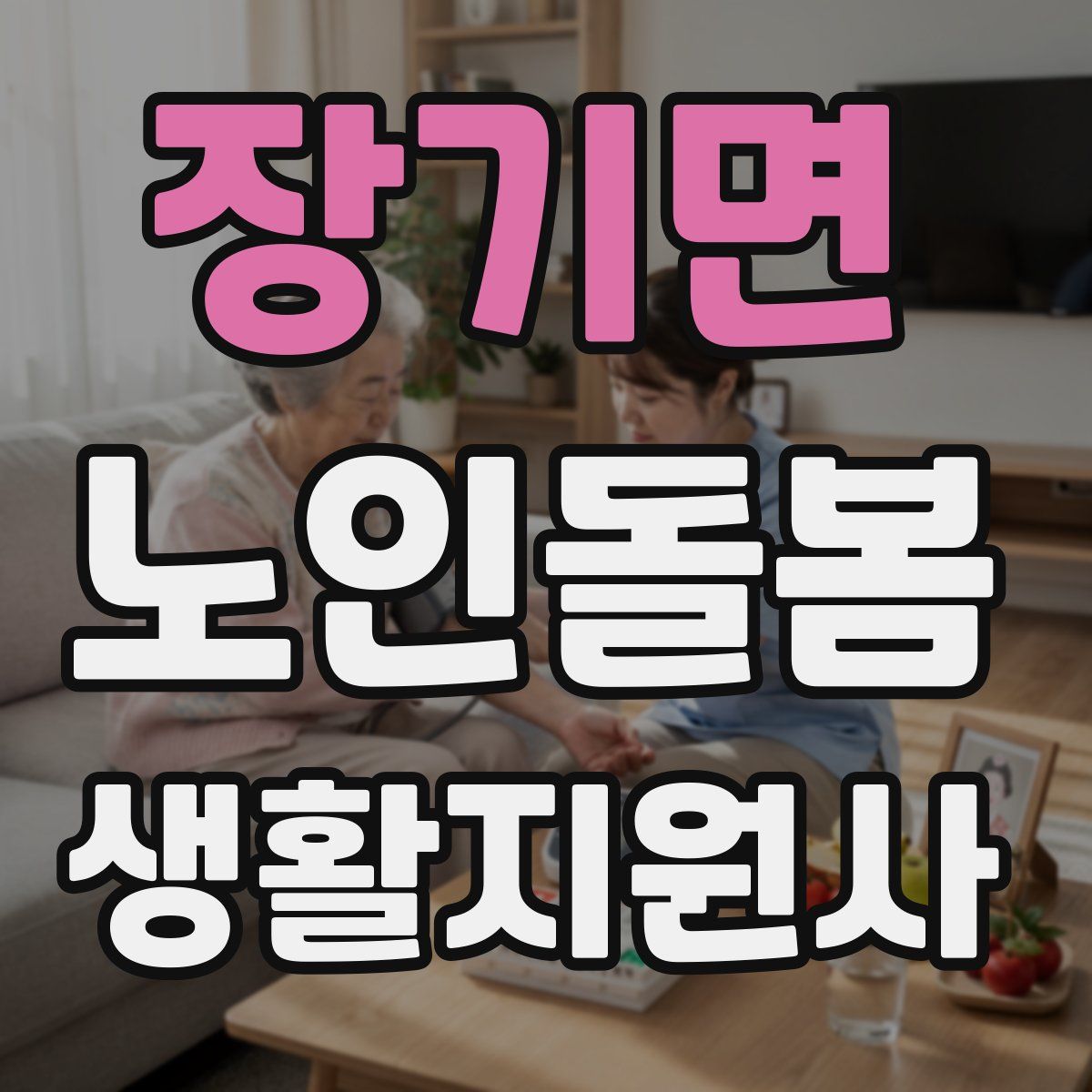 장기면 노인돌봄생활지원사 자격증