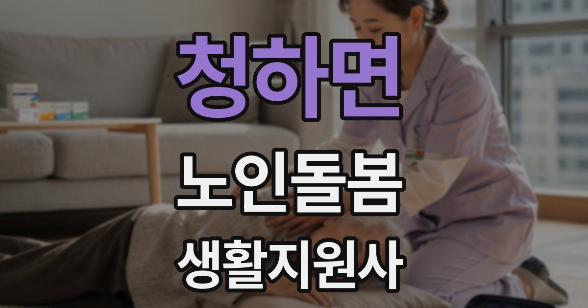 청하면 노인돌봄생활지원사 자격증