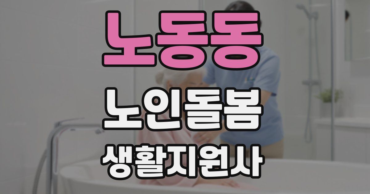 노동동 노인돌봄생활지원사 자격증