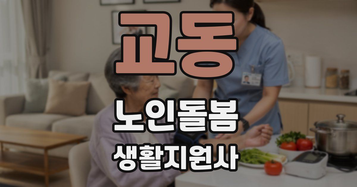 교동 노인돌봄생활지원사 자격증