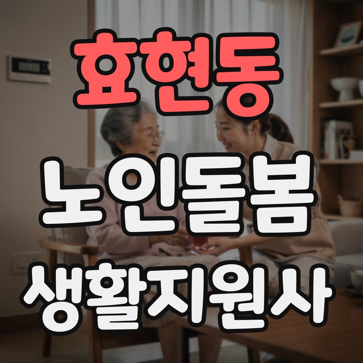 효현동 노인돌봄생활지원사 자격증