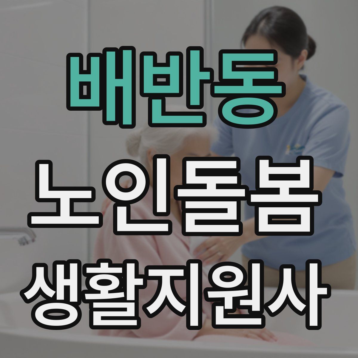 배반동 노인돌봄생활지원사 자격증
