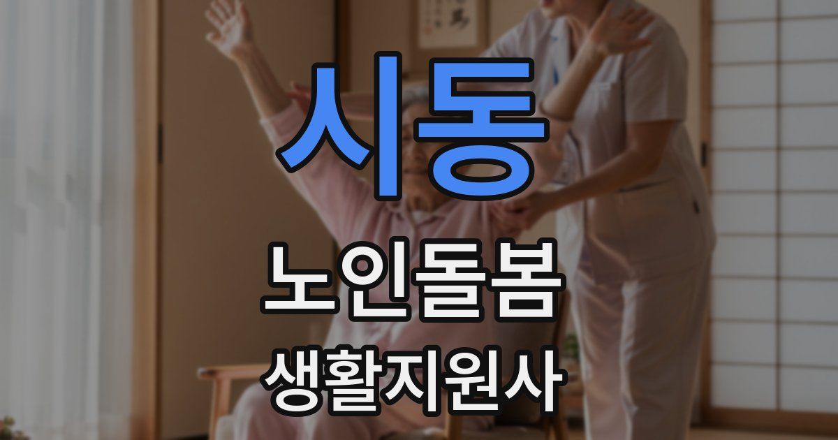 시동 노인돌봄생활지원사 자격증
