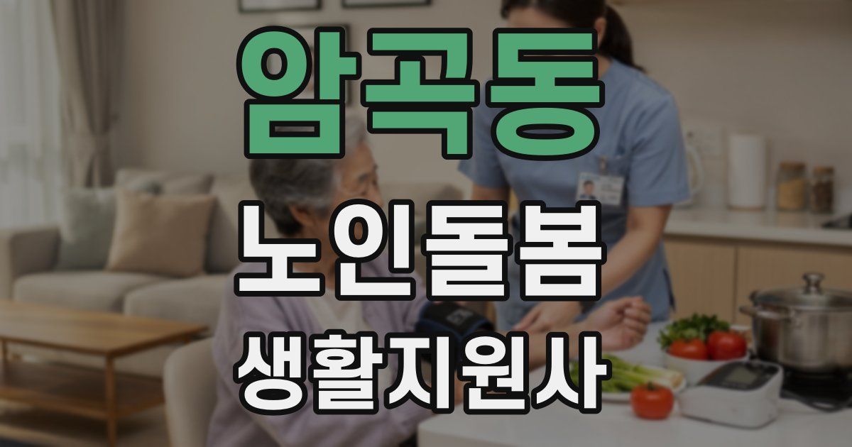 암곡동 노인돌봄생활지원사 자격증