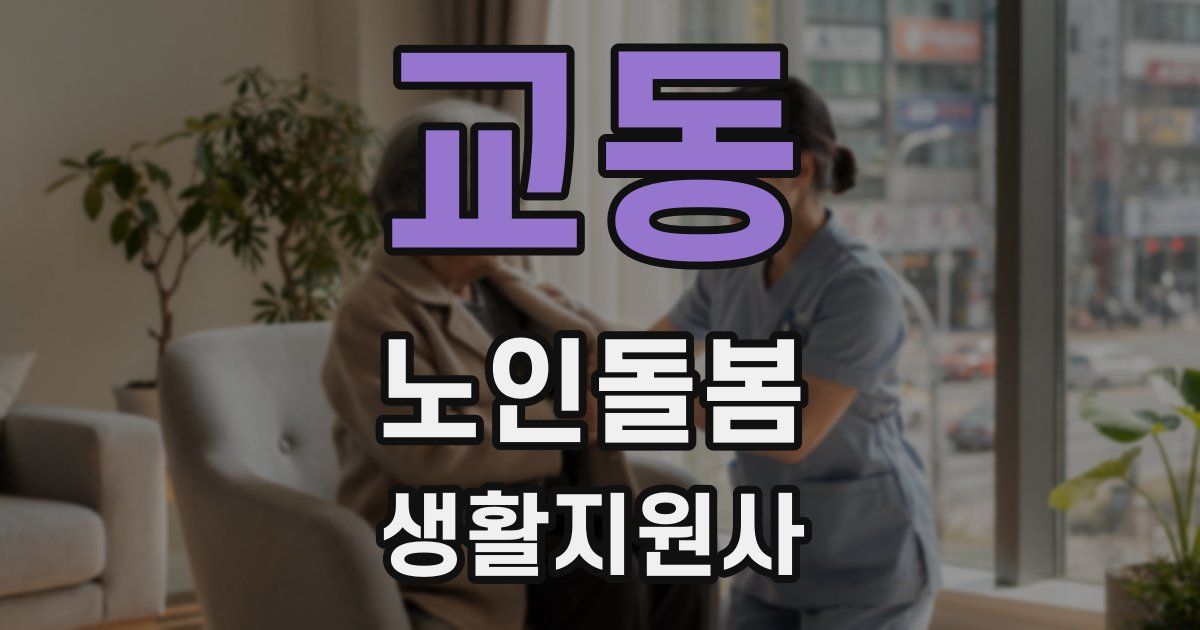 교동 노인돌봄생활지원사 자격증