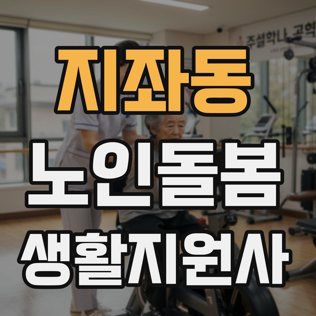 지좌동 노인돌봄생활지원사 자격증
