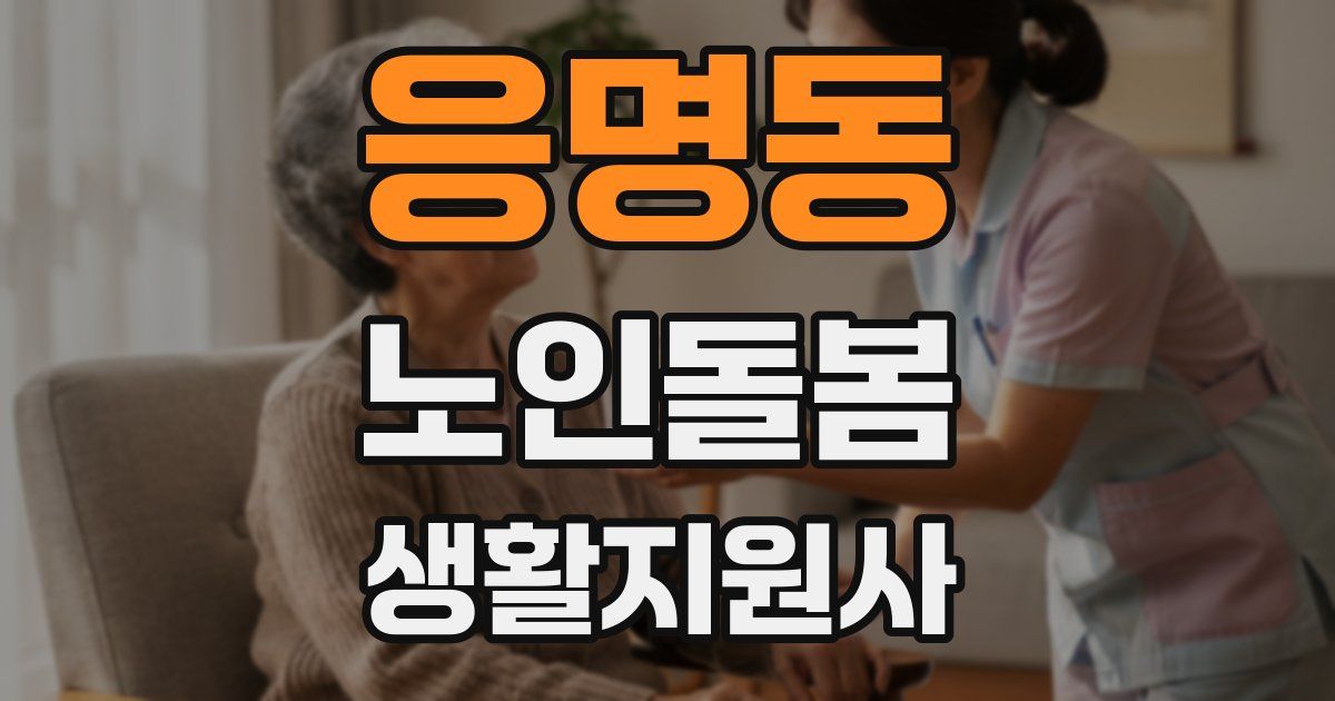 응명동 노인돌봄생활지원사 자격증