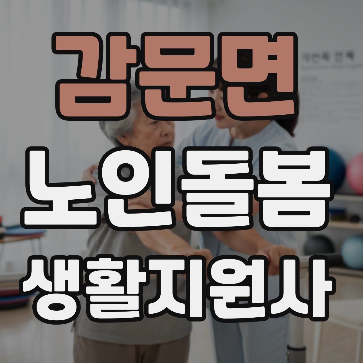 감문면 노인돌봄생활지원사 자격증