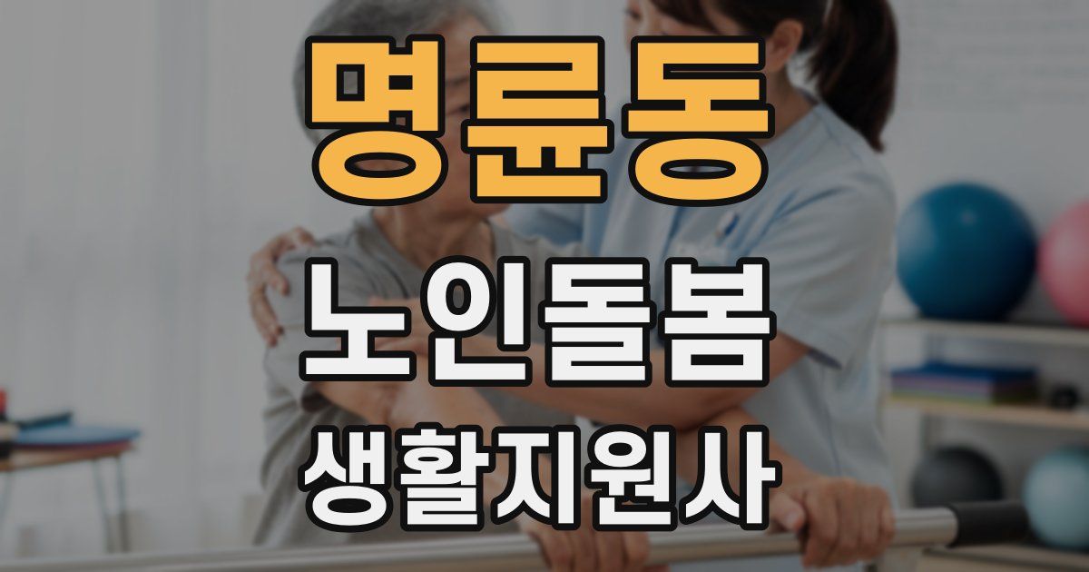 명륜동 노인돌봄생활지원사 자격증