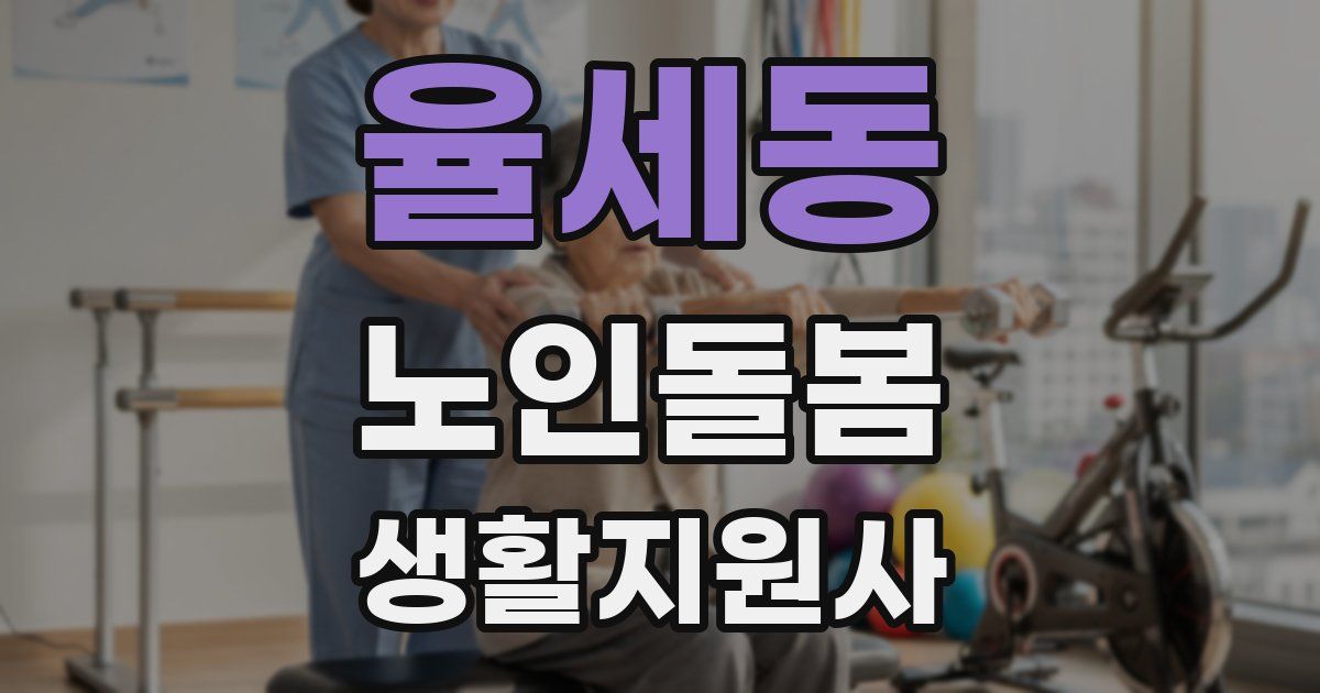 율세동 노인돌봄생활지원사 자격증