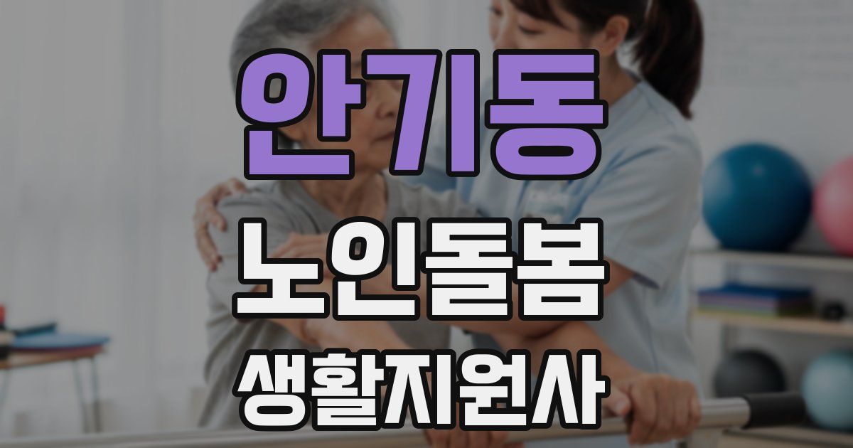 안기동 노인돌봄생활지원사 자격증