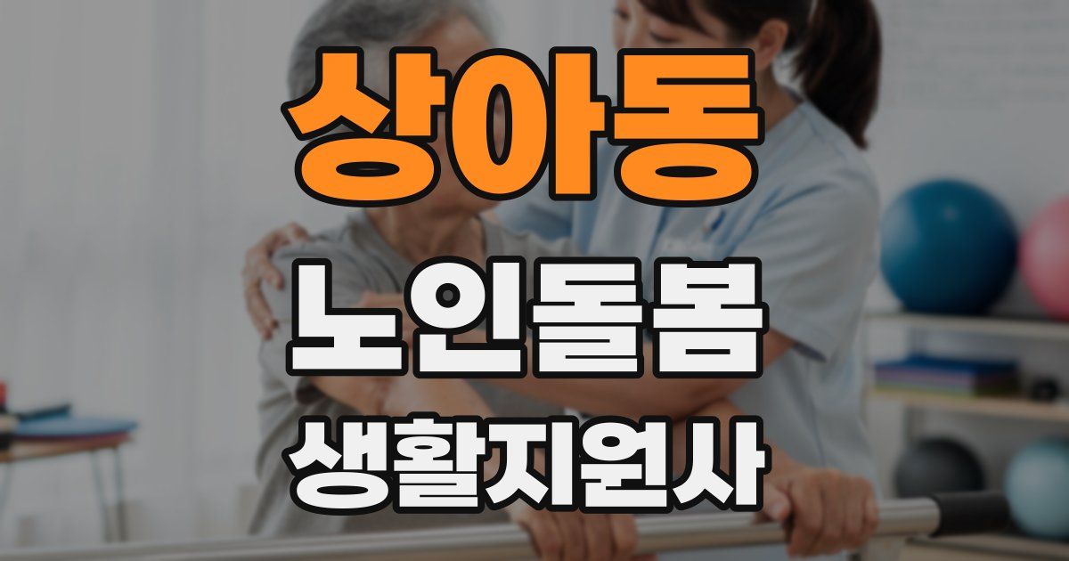 상아동 노인돌봄생활지원사 자격증