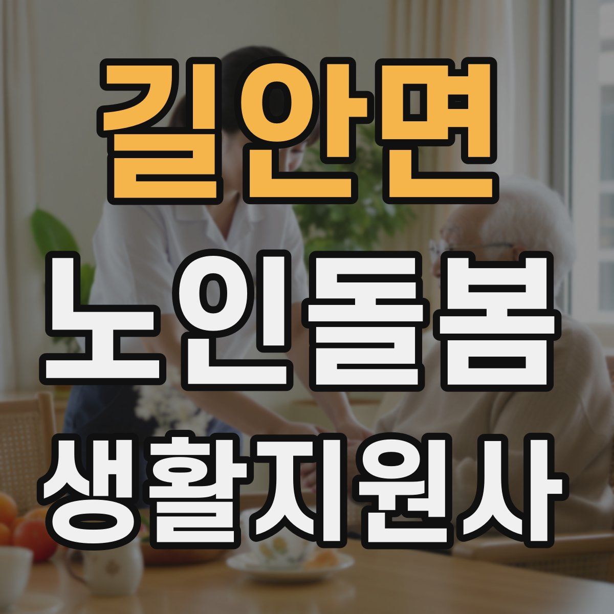 길안면 노인돌봄생활지원사 자격증