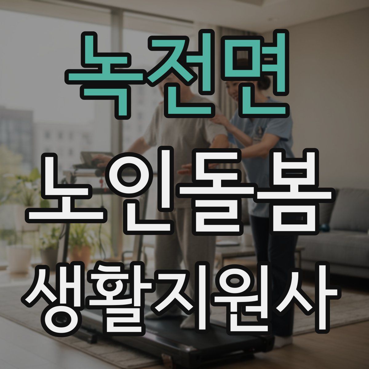 녹전면 노인돌봄생활지원사 자격증