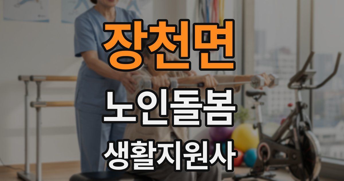 장천면 노인돌봄생활지원사 자격증
