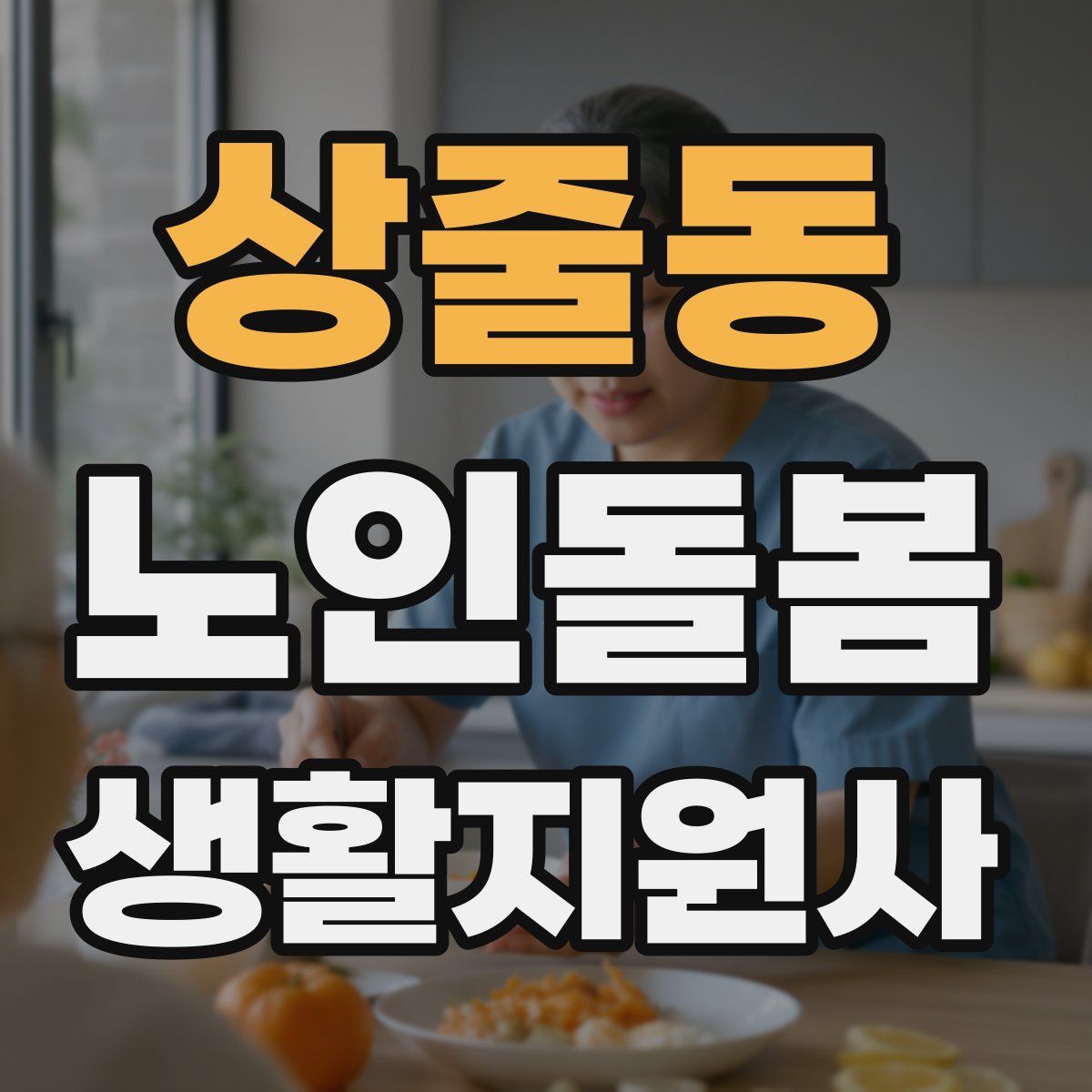 상줄동 노인돌봄생활지원사 자격증