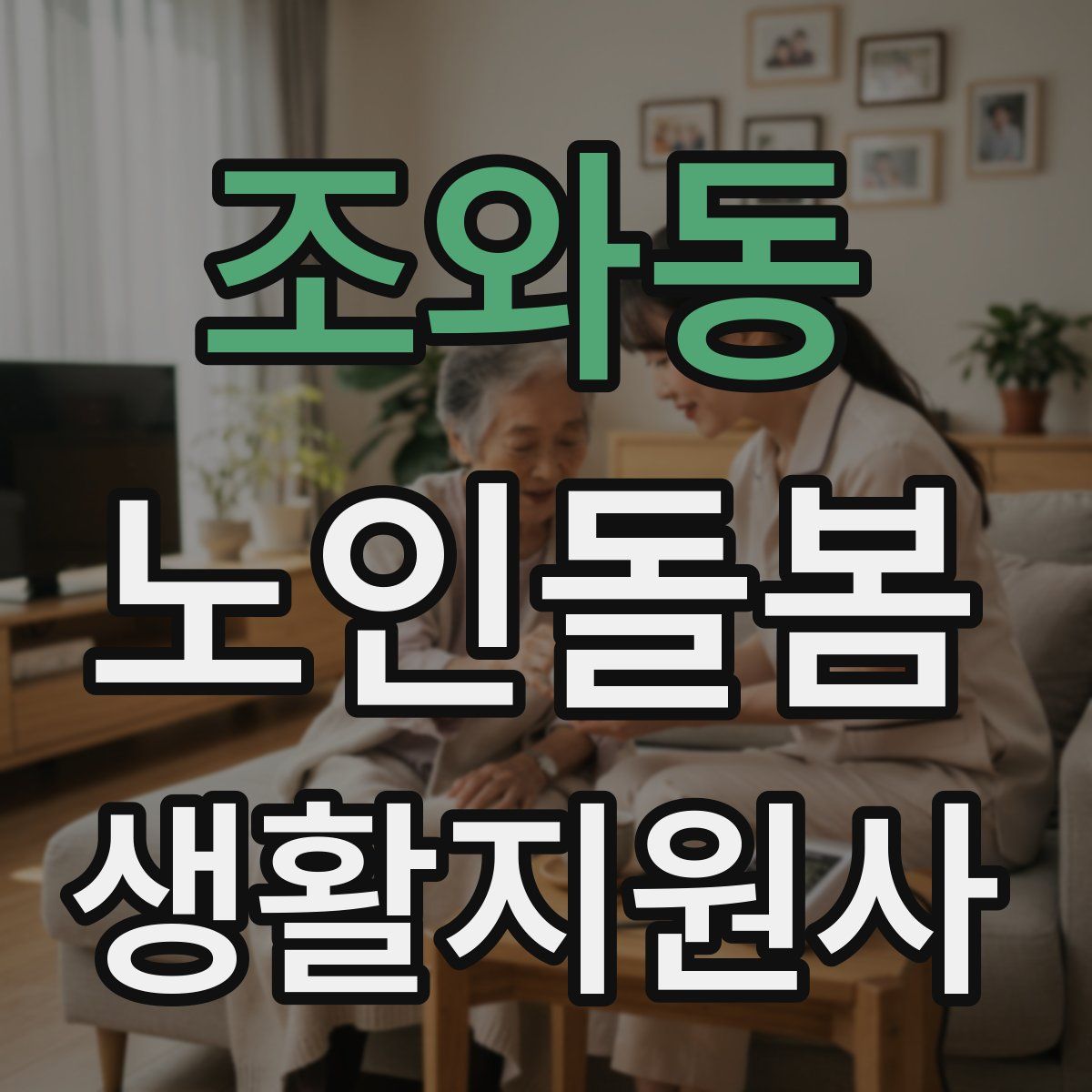 조와동 노인돌봄생활지원사 자격증