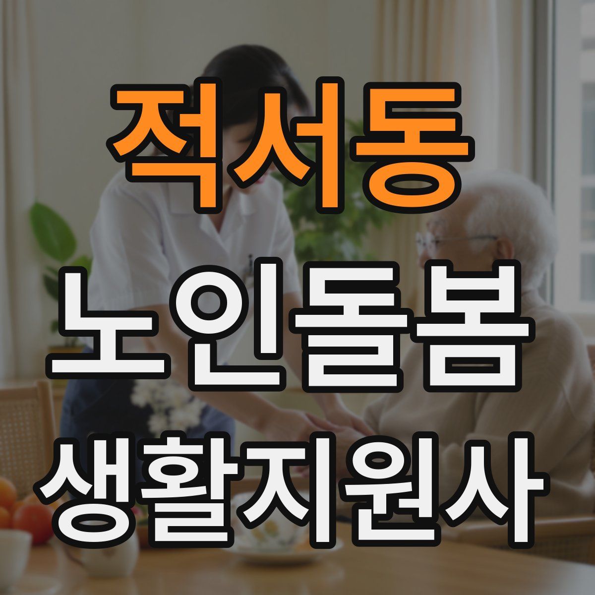 적서동 노인돌봄생활지원사 자격증