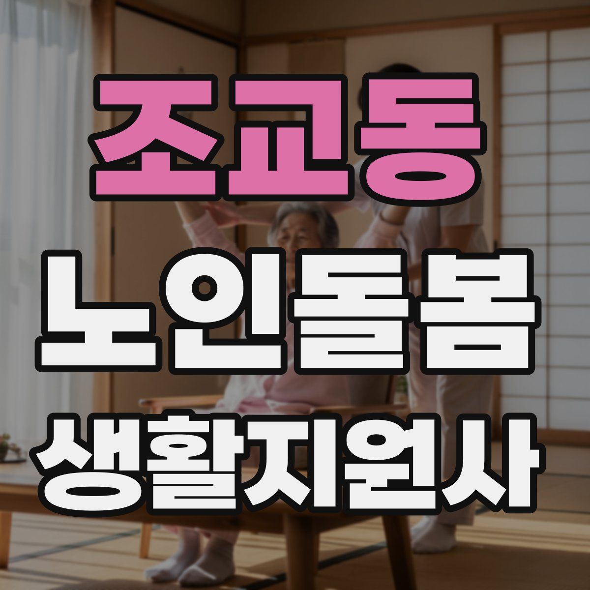 조교동 노인돌봄생활지원사 자격증