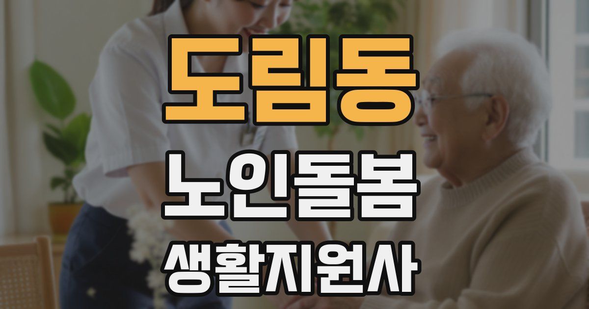 도림동 노인돌봄생활지원사 자격증