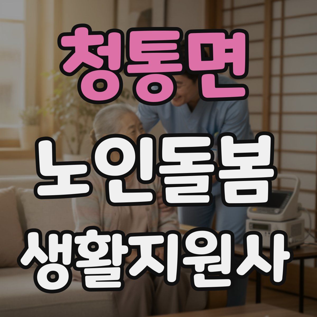 청통면 노인돌봄생활지원사 자격증