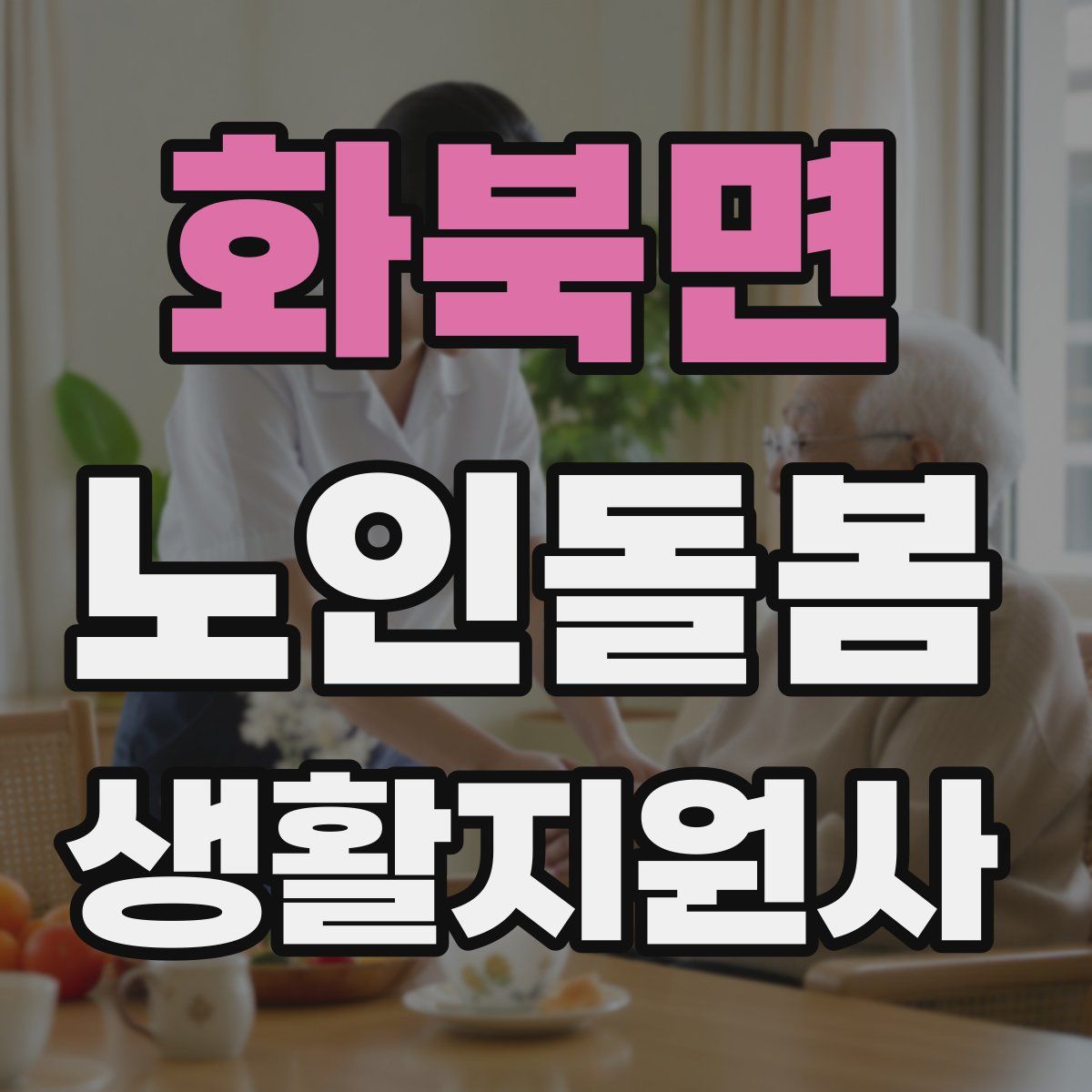 화북면 노인돌봄생활지원사 자격증