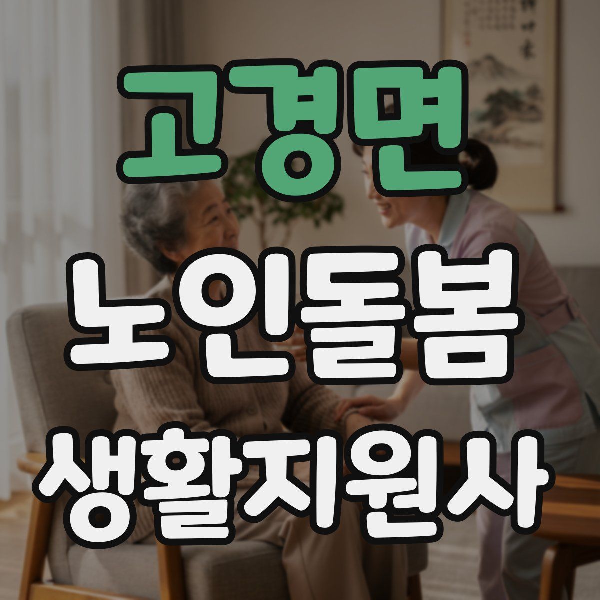 고경면 노인돌봄생활지원사 자격증
