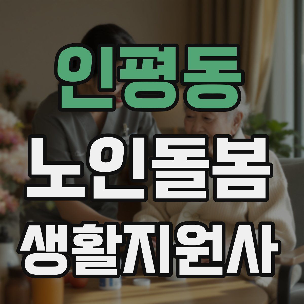인평동 노인돌봄생활지원사 자격증
