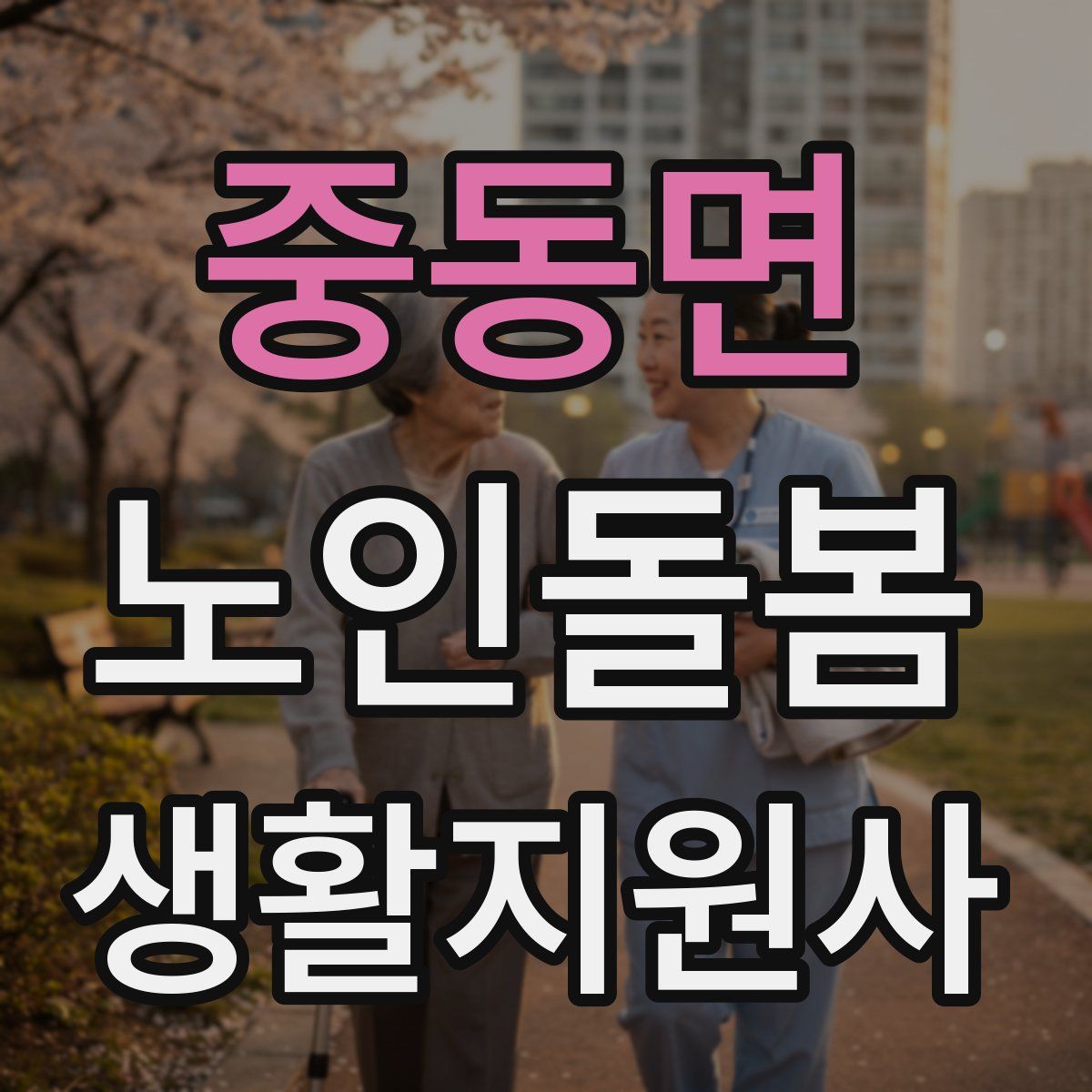 중동면 노인돌봄생활지원사 자격증