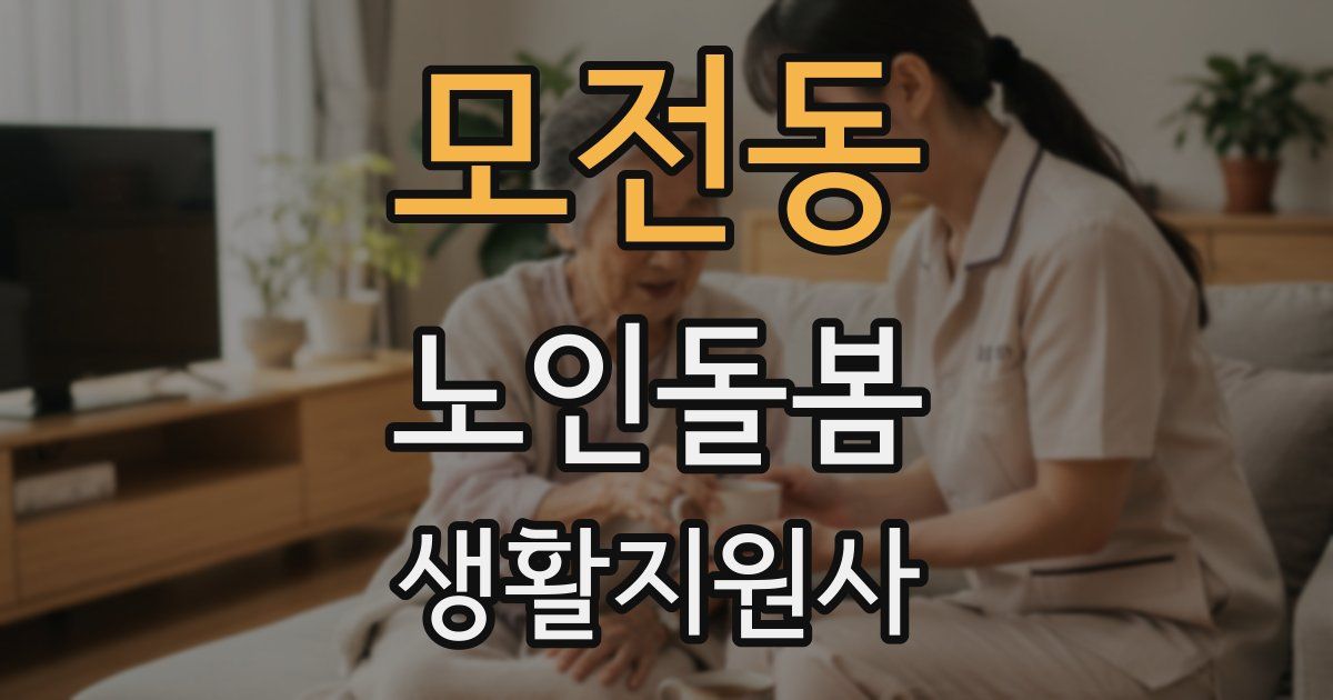 모전동 노인돌봄생활지원사 자격증