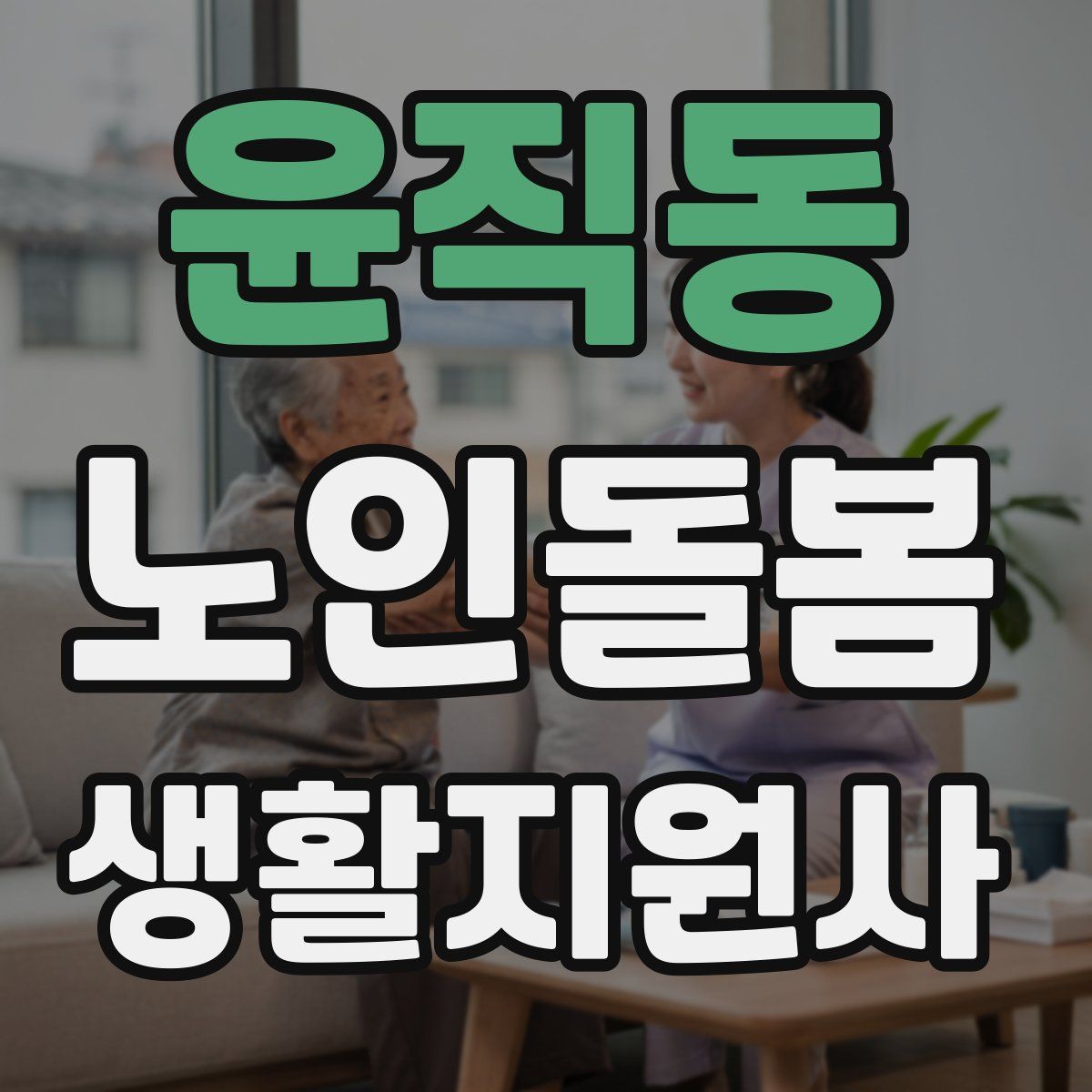 윤직동 노인돌봄생활지원사 자격증