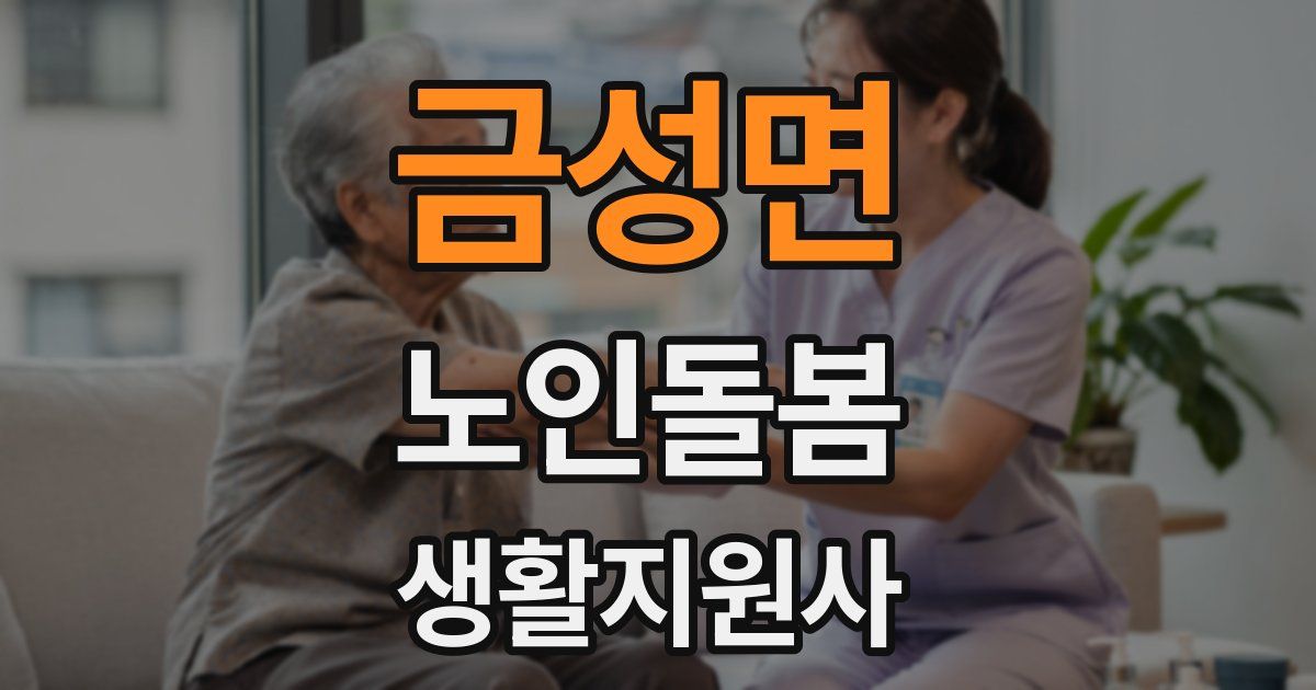 금성면 노인돌봄생활지원사 자격증