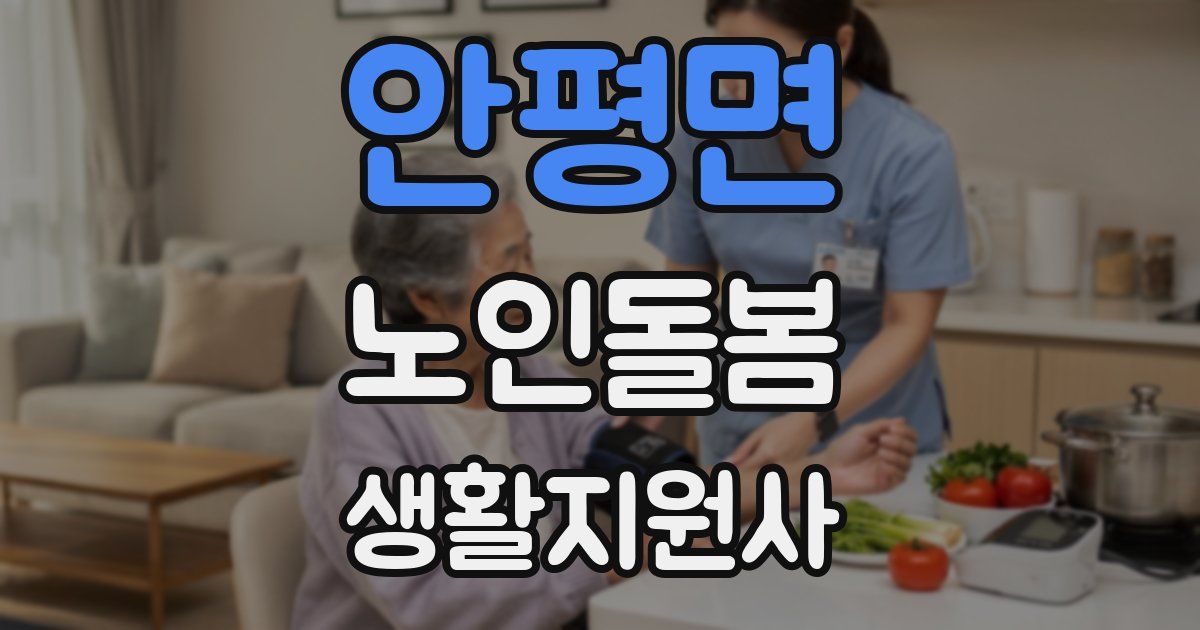 안평면 노인돌봄생활지원사 자격증