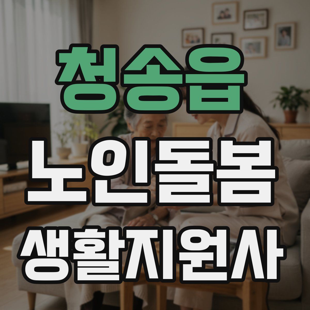 청송읍 노인돌봄생활지원사 자격증